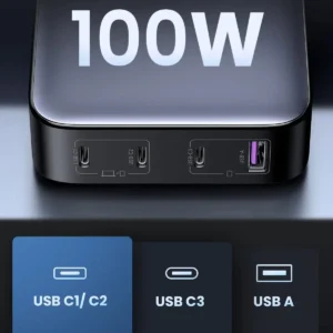 UGREEN CD328-90929 GREEN Nexode USB C Charger 100W GaN Desktop Charger 4 Ports Laptop Adapter