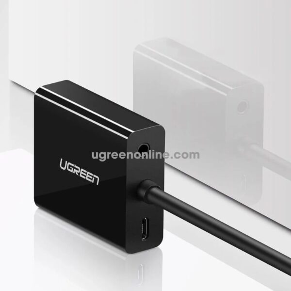 Ugreen VGA+Audio+power to HDMI converter Black, 1080p, 30cm,Micro USB power cable: 1m, audio cable: - Image 4