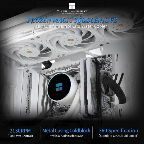 Thermalright FROZEN MAGIC 360 SCENIC V2 360mm CPU LIQUID COOLER - Image 2