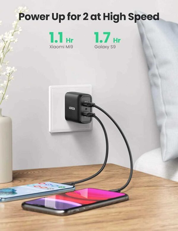 UGreen CD161-70164 Quick Charge 36W Dual Wall Charger - Black - Image 2