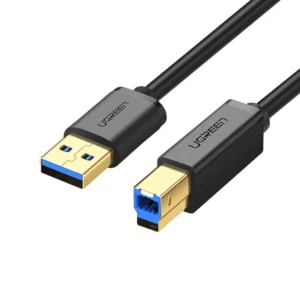Ugreen USB 3.0 A Male to B Male, 24K Gold Plated Connector, Multiple Interior Shielding, 28+24AWG,OD