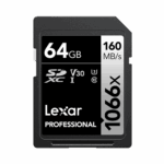 64GB - Lexar® Professional 1066x SDXC™ UHS-I Card SILVER Series