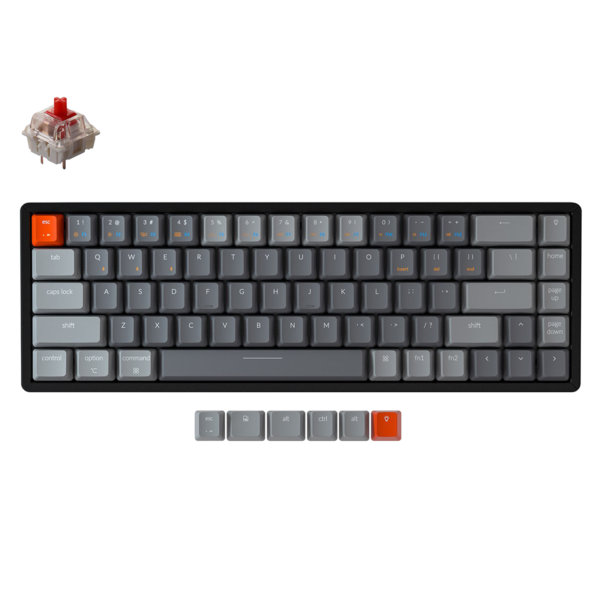 Keychron K6 68 Key RGB Aluminium Hot Swap Gateron Red Switch