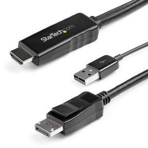 Startech.Com HD2DPMM2M 2m HDMI to DisplayPort Cable 4K 30Hz