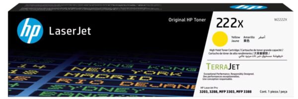 Hp W2222X HP 222X Ylw LaserJet Toner Cartridge
