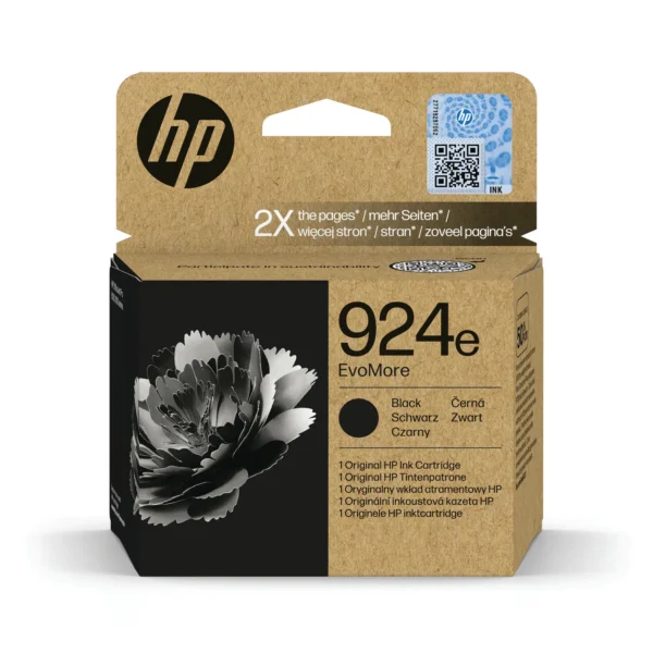 Hp 4K0V0NA HP 924E EVOMORE BLACK ORIGINAL INK CRTG