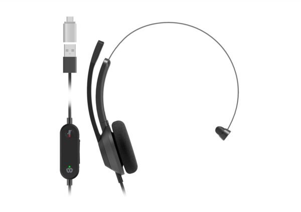 Cisco HS-W-321-C-USBC Headset 321 Wired Single On-Ear Carbon B
