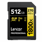 512GB - Lexar® Professional 1800x SDXC™ UHS-II Card GOLD Series
