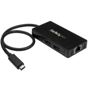 Startech.Com HB30C3A1GE 3 Port USB 3.0 Hub with USB-C and GbE