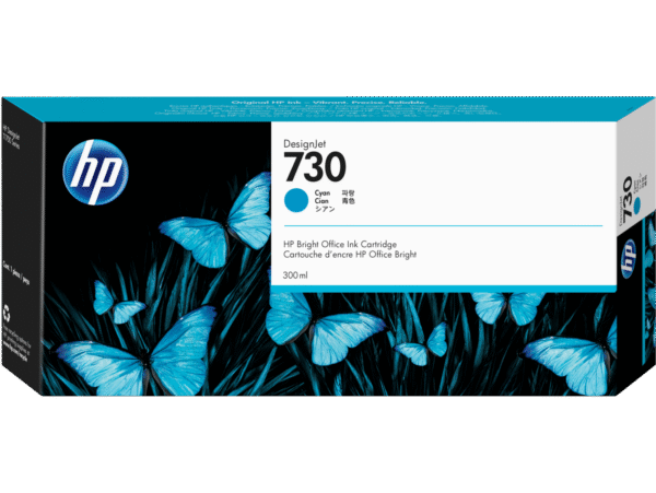 Hp P2V68A 730 300-ml Cyan DesignJet Ink Cartridge