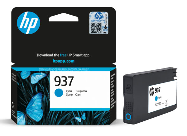 Hp 4S6W2NA HP 937 CYAN ORIGINAL INK CARTRIDGE