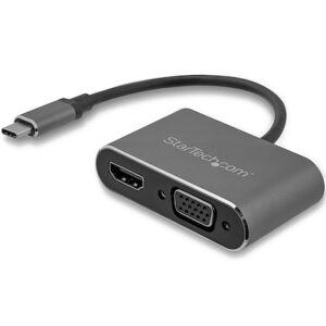 Startech.Com CDP2HDVGA USB C TO VGA AND HDMI ADAPTER - ALUMINUM