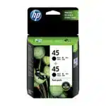 Hp CC625AA 45 BLACK TWIN PACK INK CART CC625AA