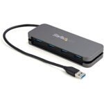 Startech.Com HB30AM4AB 4 Port USB 3.0 Hub 5Gbps 4A - 11in Cable