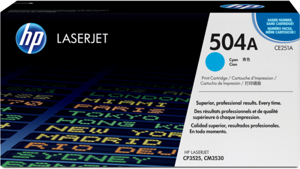 Hp CE251A 504A CYAN LJ TONER CART CE251A