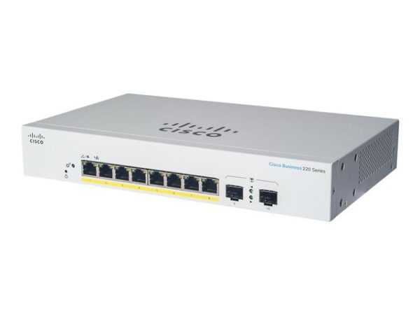 Cisco CBS220-8T-E-2G-UK CBS220 Smart 8-port GE  Ext PS  2x1G SFP