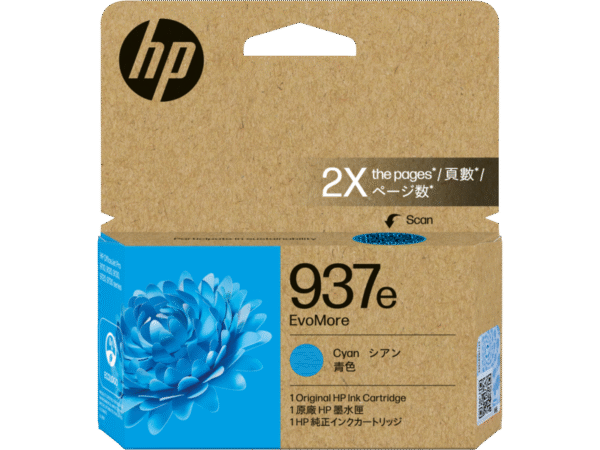 Hp 4S6W6NA HP 937E EVOMORE CYAN ORIGINAL INK CRTG