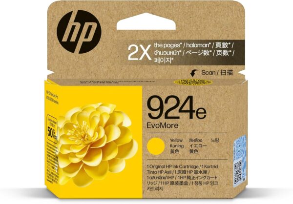 Hp 4K0U9NA HP 924E EVOMORE YELLOW ORIGINAL INK CRTG