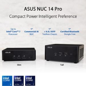 ASUS 90AR0072-M00010 ASUS NUC 14 PRO TALL C3-100U INTEL GRAPHICS BAREBONE