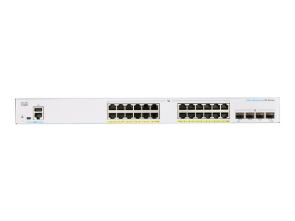Cisco CBS250-24FP-4X-UK CBS250 Smart 24-port GE  Full PoE  4x10G