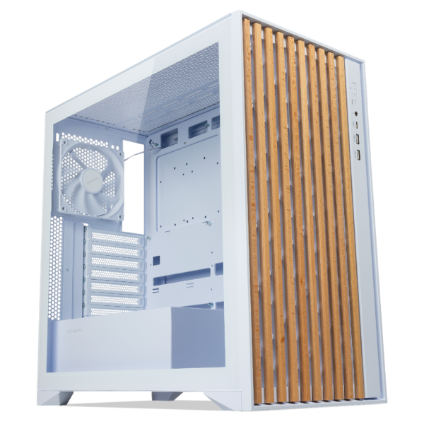 Tecware Timber TG w/ 4 Fans (White)