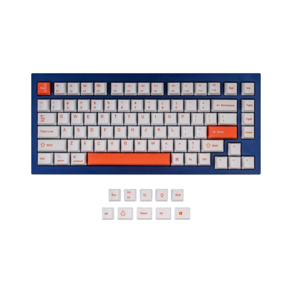 Keychron Keycap - Dye-Sub PBT OEM Profile for Q1/Q2/K2 - "ORANGE WHITE"