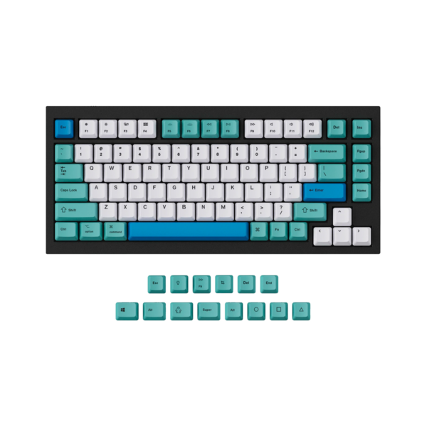 Keychron Keycap - Dye-Sub PBT OEM Profile for Q1/Q2/K2 - "ICEBERG"