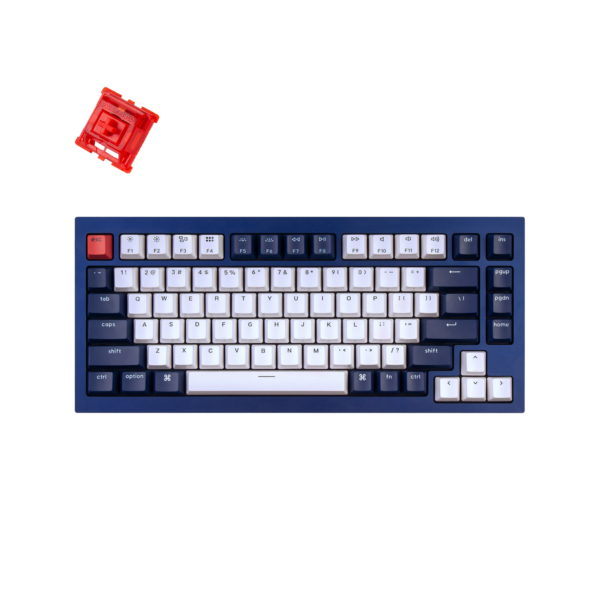 Keychron Q1 - Navy Blue + Phantom Red Switch