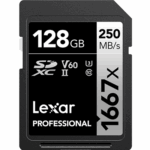 LEXAR 128GB -Professional 1667x SDXC™ UHS-II Card SILVER Series