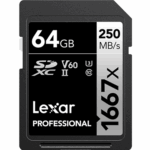 64GB - Lexar® Professional 1667x SDXC™ UHS-II Card SILVER Series