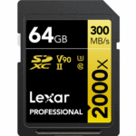 64GB - Lexar® Professional 2000x SDHC™/SDXC™ UHS-II Card GOLD Series