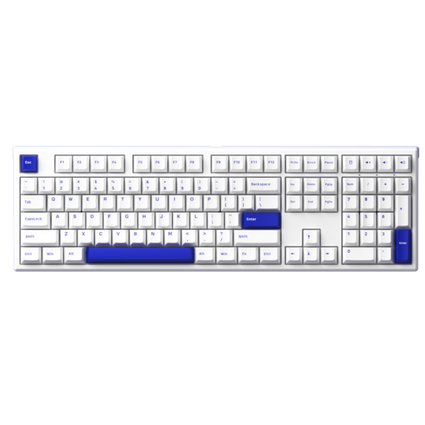 AKKO MonsGeek MG108B Blue on White Cream Blue Pro