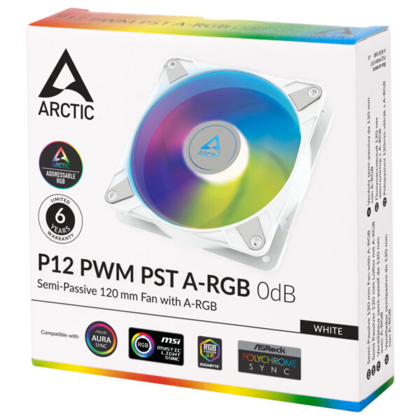 ARCTIC P12 PWM PST A-RGB (White) - Image 2