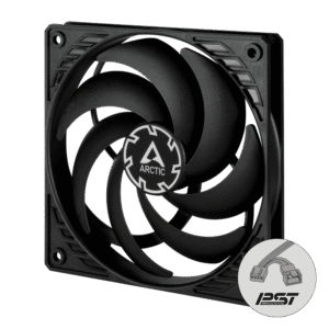 ARCTIC P12 SLIM PWM PST - 120 mm Case Fan with PWM Sharing Technology (PST), Pressure-optimised, quiet motor, Computer, extra slim, 300-2100 RPM - Black