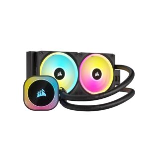 CORSAIR iCUE LINK H100i RGB Liquid CPU Cooler - QX120 RGB Fans - 240mm Radiator