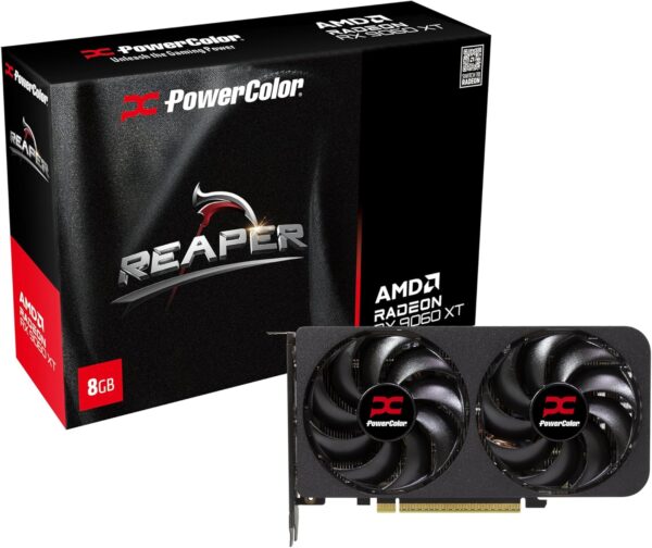 PowerColor Radeon RX 9060 XT Reaper 16GB GDDR6 PCI-Express Graphics Card-RX9060XT 16G-A