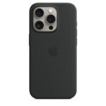 Apple MT1A3FE/A iPhone 15 Pro Silicone Case with MagSafe - Black
