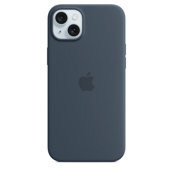 Apple MXQT3FE/A iPhone 15 Plus Silicone Case with MagSafe - Storm Blue