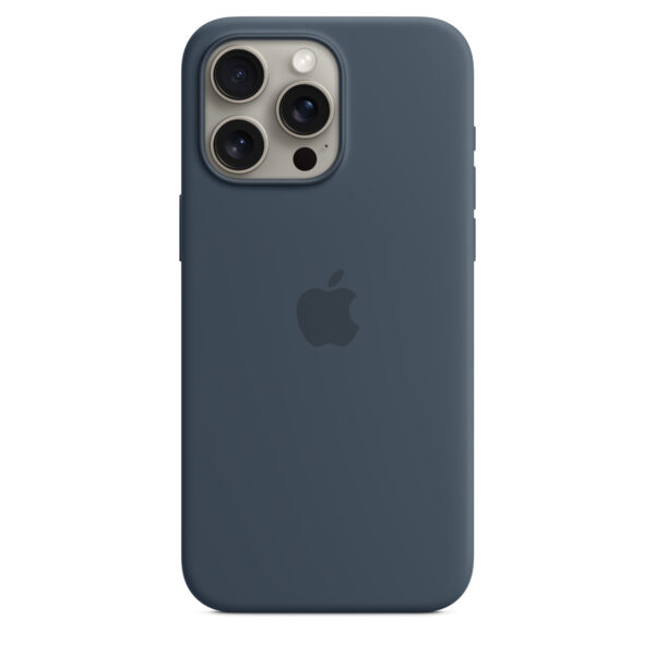 Apple MT1P3FE/A iPhone 15 Pro Max Silicone Case with MagSafe - Storm Blue