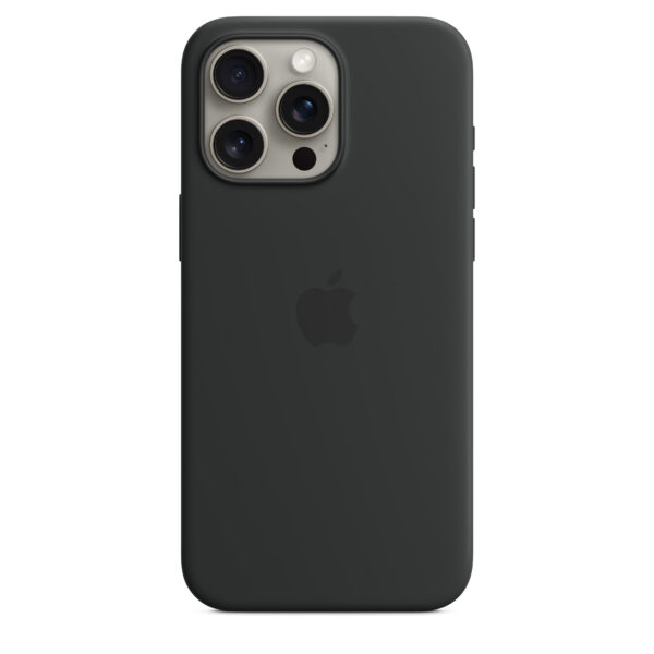 Apple MT1M3FE/A iPhone 15 Pro Max Silicone Case with MagSafe - Black