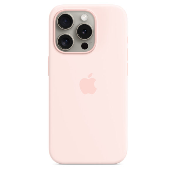Apple MT1F3FE/A iPhone 15 Pro Silicone Case with MagSafe - Light Pink
