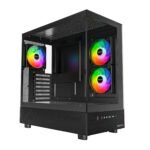 MONTECH XR Wood Black (4 Fan ARGB)-MNT-XR Wood Black