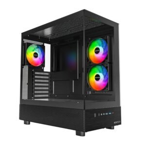 MONTECH XR Wood Black (4 Fan ARGB)-MNT-XR Wood Black