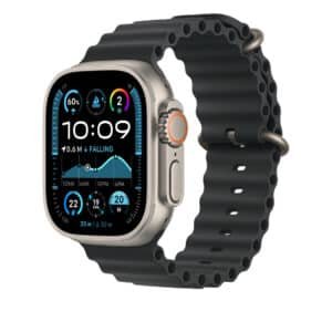 APPLE MXTM3FE/A 49mm Black Ocean Band Extension - Natural Titanium Finish