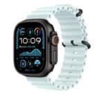 APPLE MYP83FE/A 49mm Ice Blue Ocean Band - Black Titanium Finish