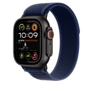 APPLE MYQ73FE/A 49mm Blue Trail Loop-S/M - Black Titanium Finish
