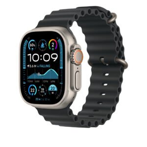 APPLE MXTL3FE/A 49mm Black Ocean Band - Natural Titanium Finish