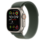 APPLE MXTN3FE/A 49mm Green Trail Loop - S/M - Natural Titanium Finish