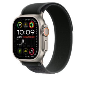 APPLE MXTR3FE/A 49mm Black Trail Loop-M/L - Natural Titanium Finish