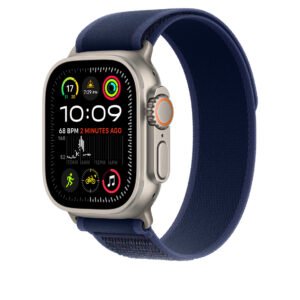 APPLE MXTW3FE/A 49mm Blue Trail Loop-M/L - Natural Titanium Finish